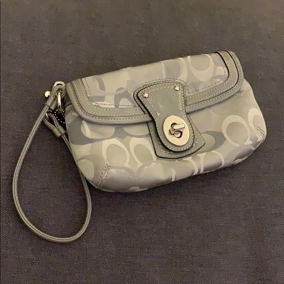 Coach Canvas Wristlet Clutch